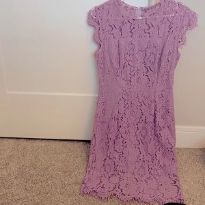Lavender Lace Dress with Zipper